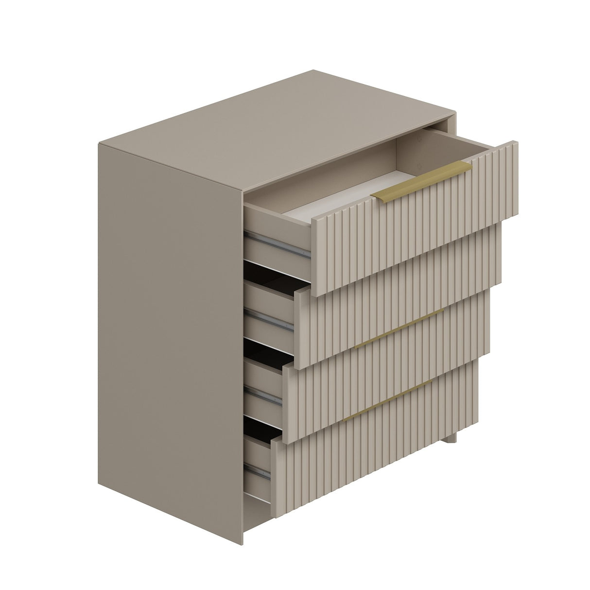 Coffre de tiroirs kala en pierre de luxe mélamine 72x77x45 cm