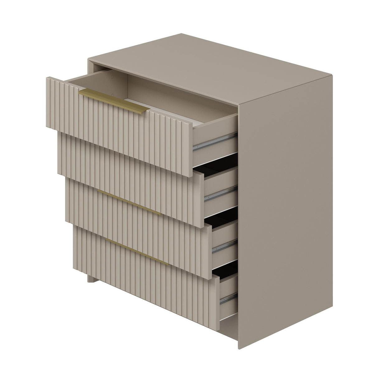 Coffre de tiroirs kala en pierre de luxe mélamine 72x77x45 cm