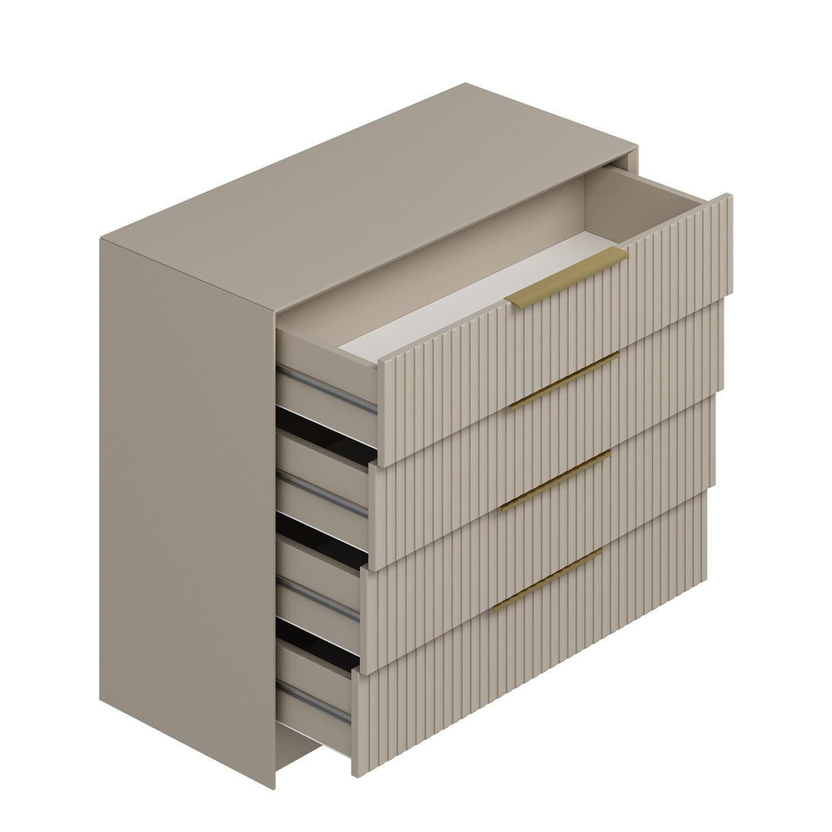 Coffre de tiroirs nus de luxe en pierre mélamine 100x85x45 cm