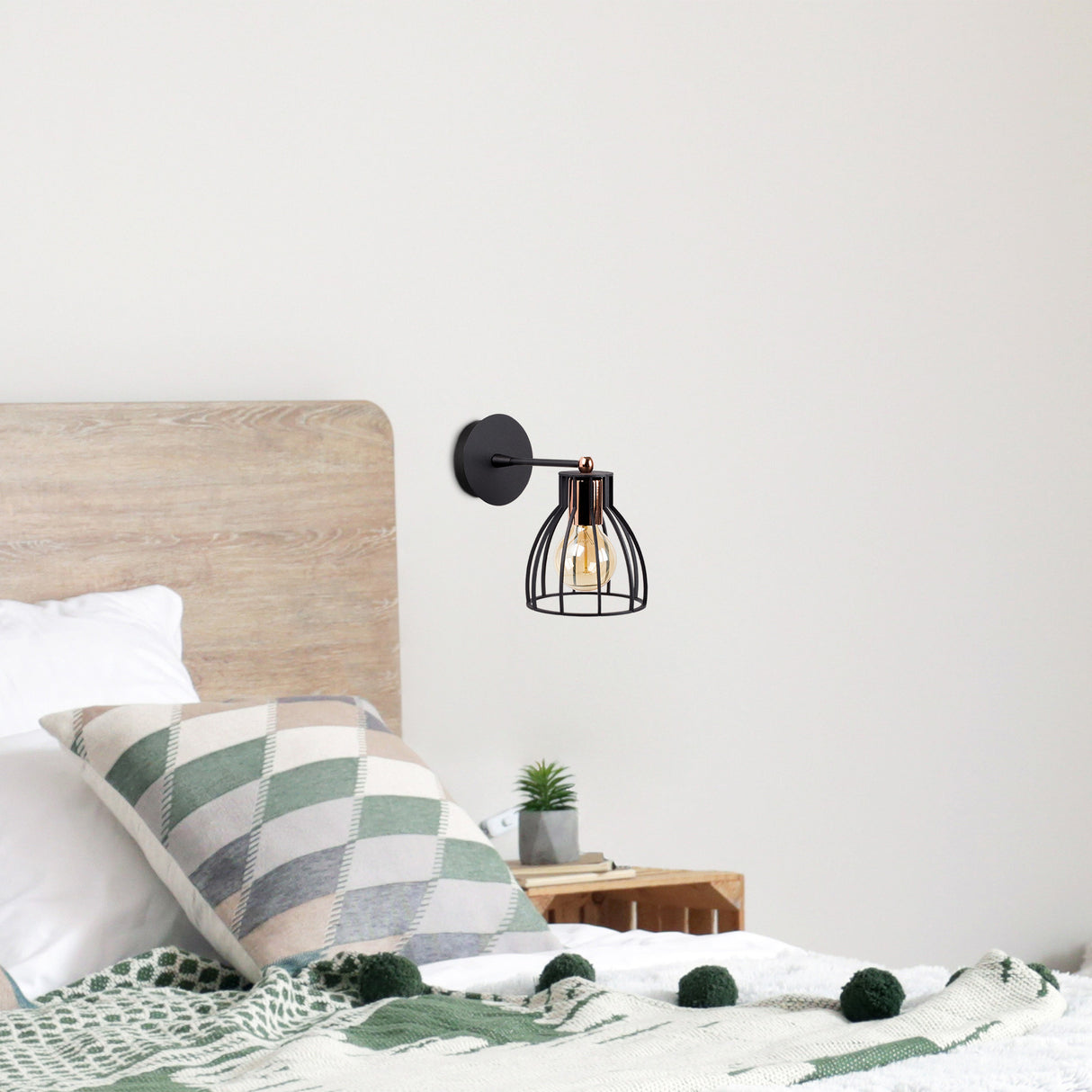 Applique Murale Noire Métal Delano