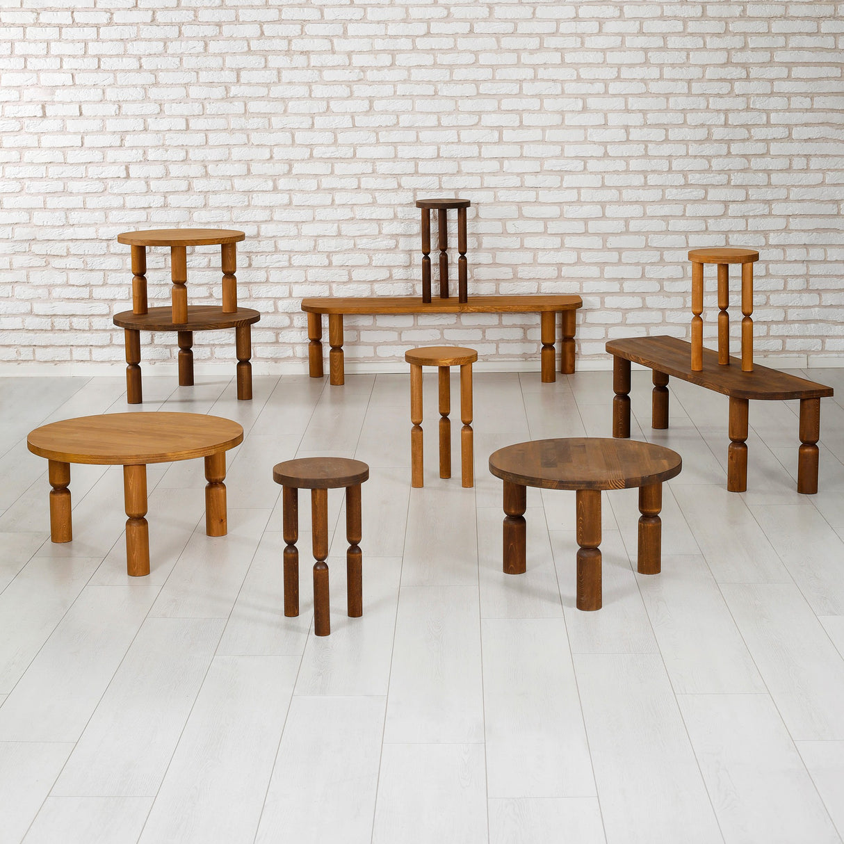 Meuble TV Ida Noyer Bois 140x40x35 cm