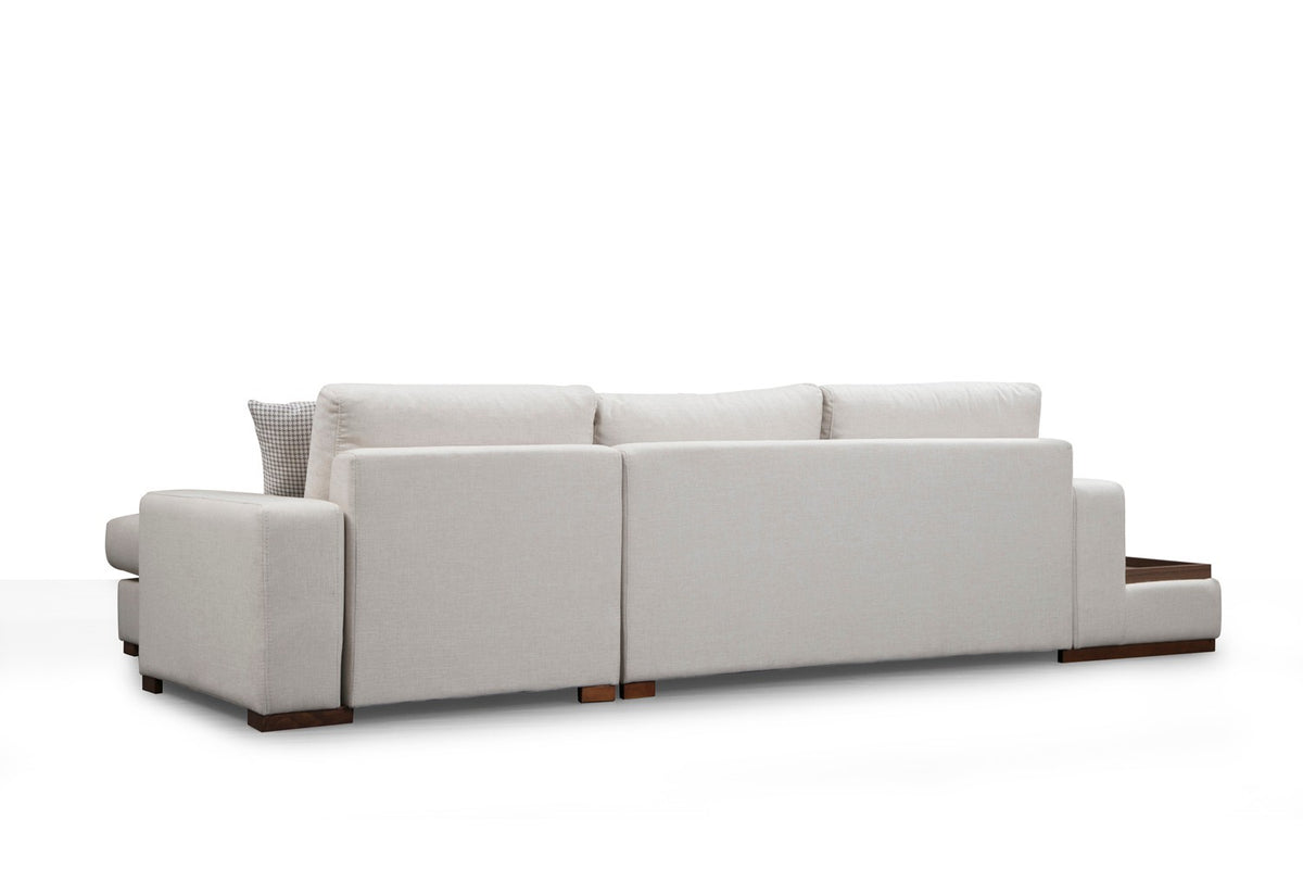 Banken - Hoekbank Rechts Loop Beige - Met Tafel - Dimehouse