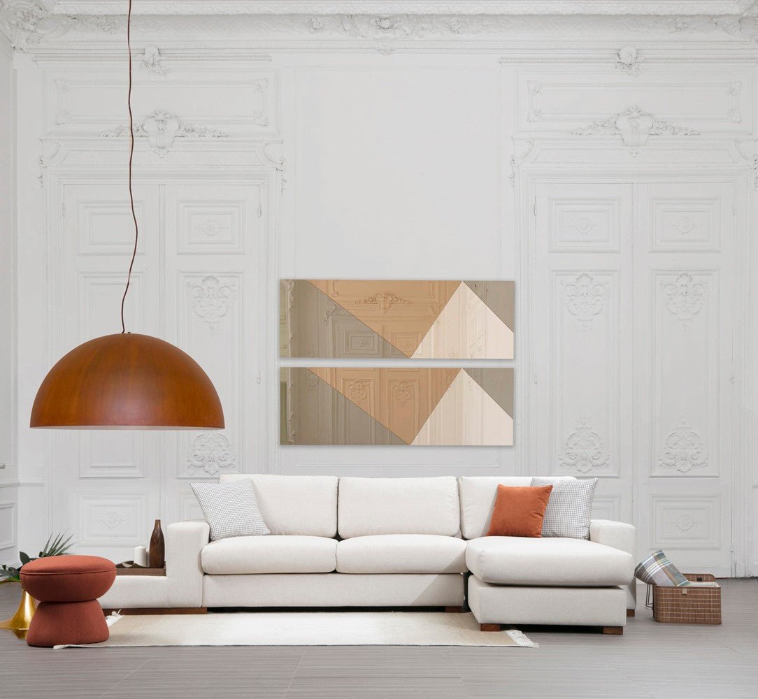 Banken - Hoekbank Rechts Loop Beige - Met Tafel - Dimehouse