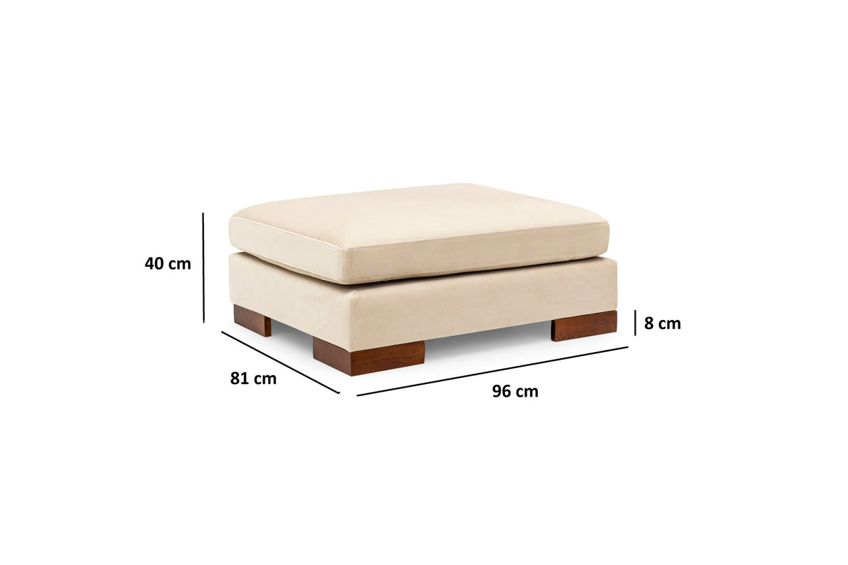 Canapé d'angle gauche Tulip Beige - Avec pouf
