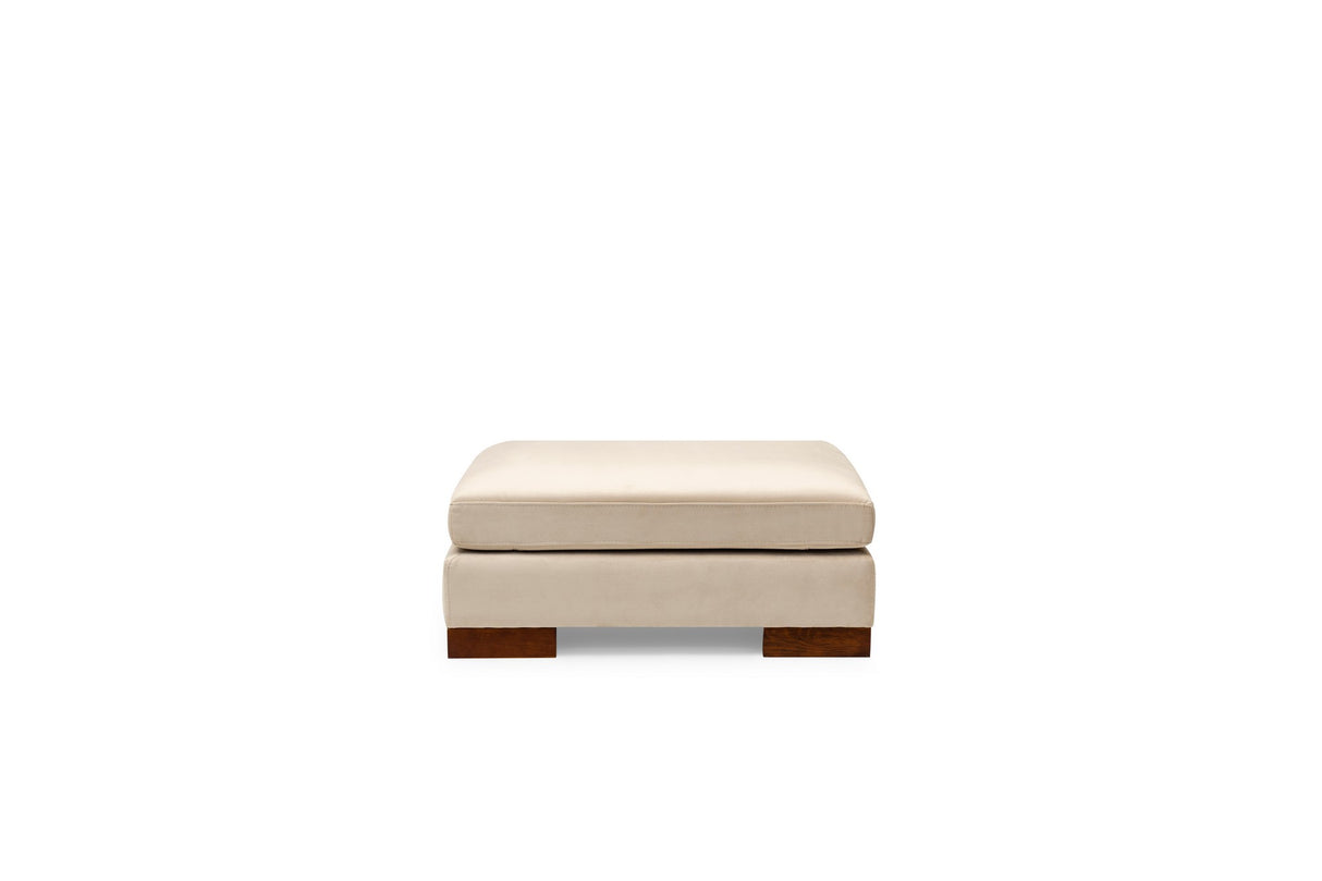 Canapé d'angle gauche Tulip Beige - Avec pouf