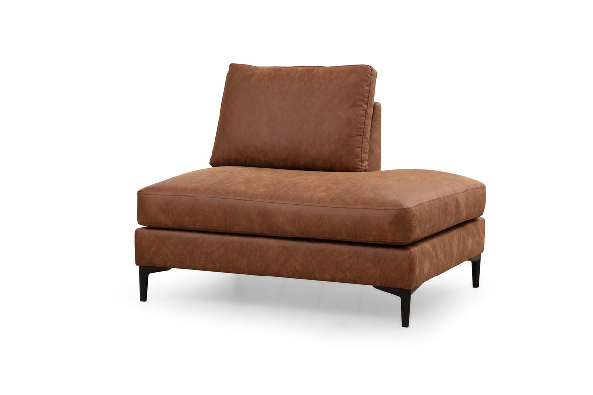 Banken - U - bank Hoekbank Cognac Stof 314x200 cm - Rechts - Porto - Dimehouse