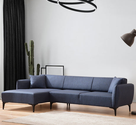 Hoekbank Links Belissimo Blauw