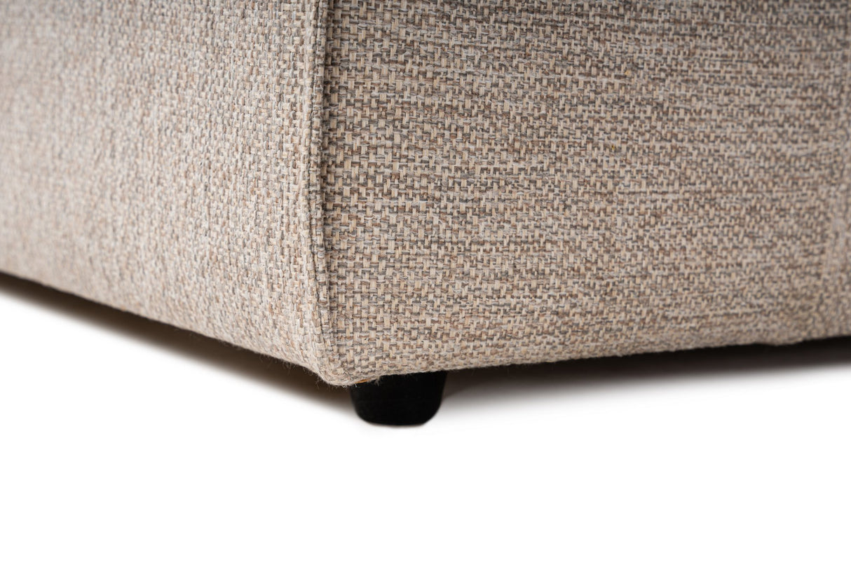 Modulaire XXL hoekbank beige linnen 430 cm breed Sora - rechts