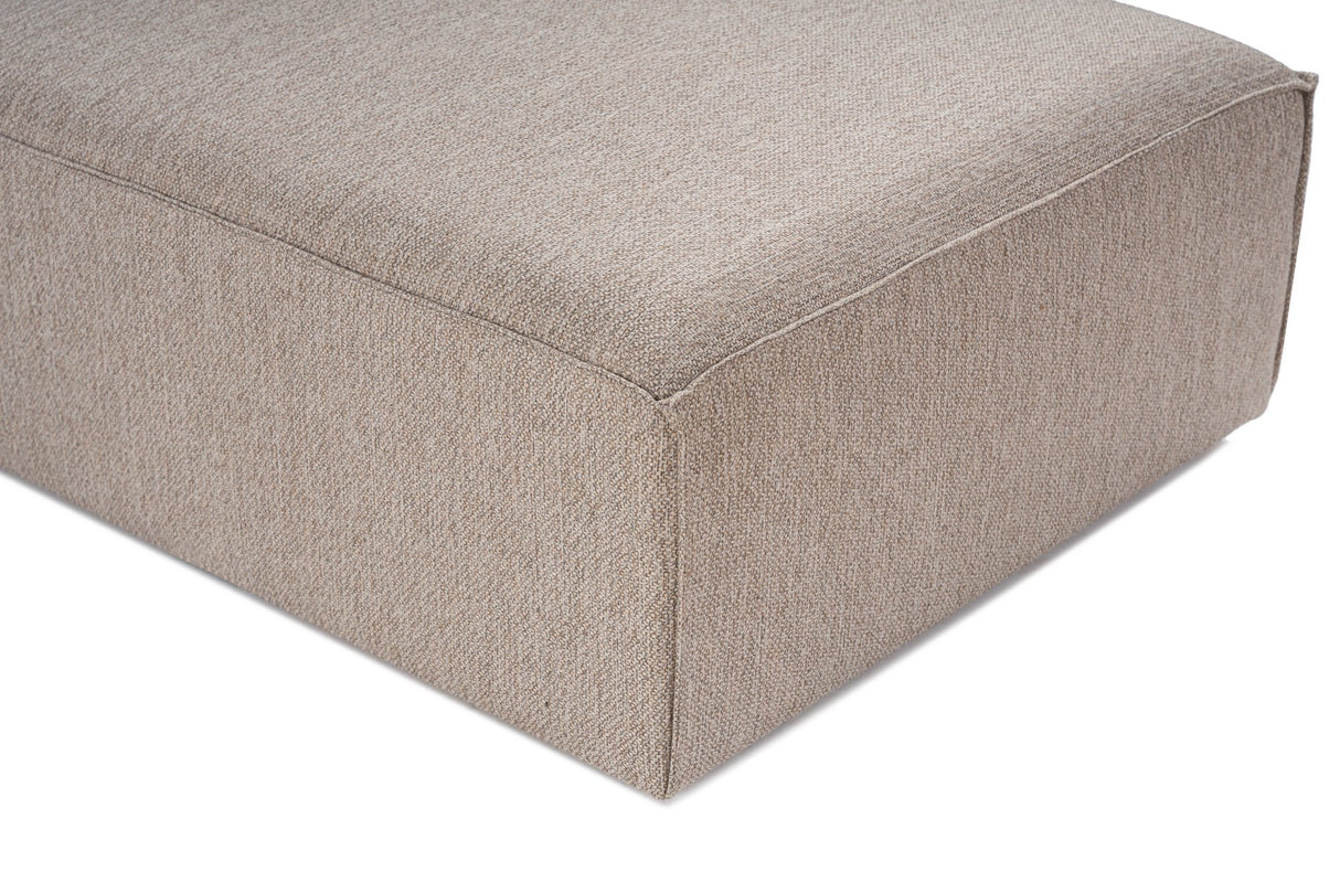 Modulaire XXL hoekbank beige linnen 430 cm breed Sora - rechts