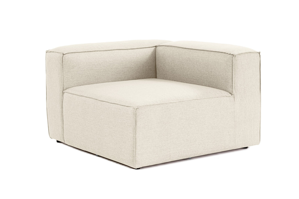 Élément d'angle à droite Banque modulaire Fora Ecru