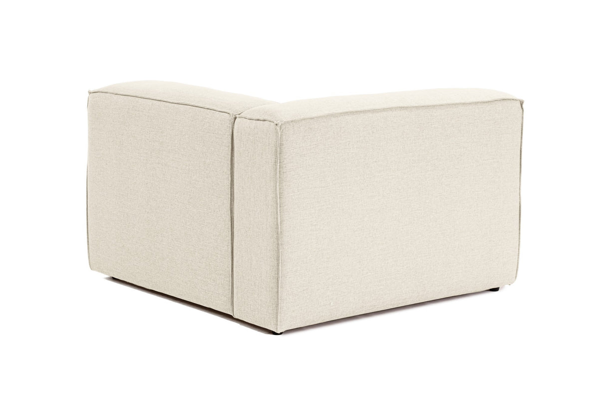 Élément d'angle à droite Banque modulaire Fora Ecru