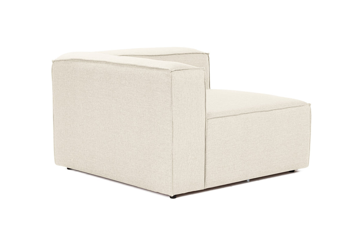 Élément d'angle à droite Banque modulaire Fora Ecru