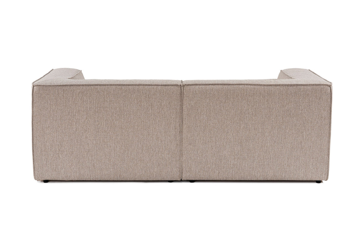 Canapé modulaire XXL 2 places Sora 220 cm de large en lin beige
