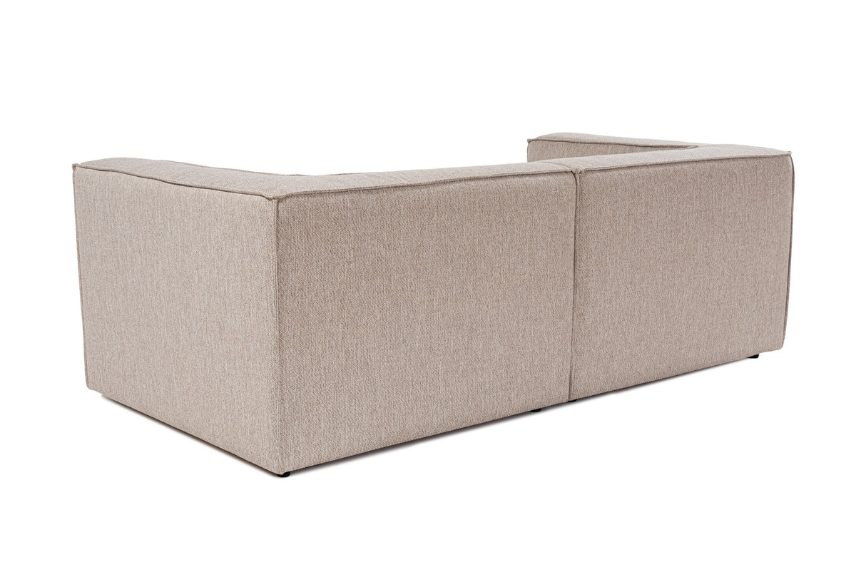 Canapé modulaire XXL 2 places Sora 220 cm de large en lin beige