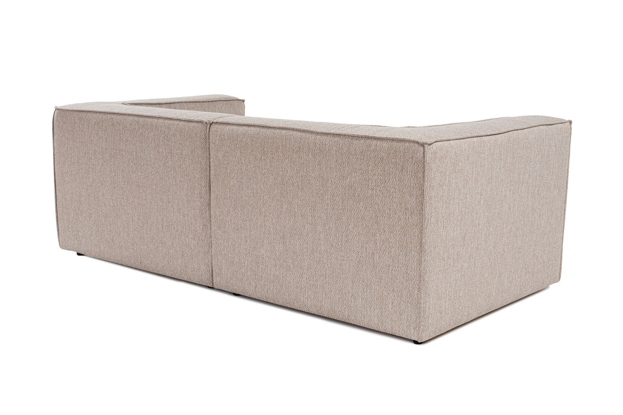 Canapé modulaire XXL 2 places Sora 220 cm de large en lin beige