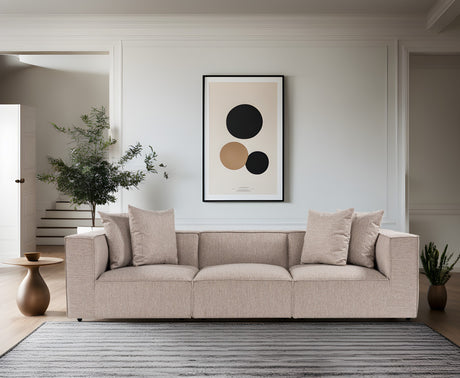 Modulaire XXL 3-zits bank Sora 325 cm breed in Beige linnen
