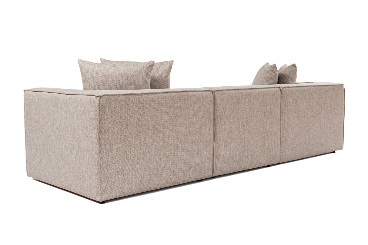 Modulaire XXL 3-zits bank Sora 325 cm breed in Beige linnen