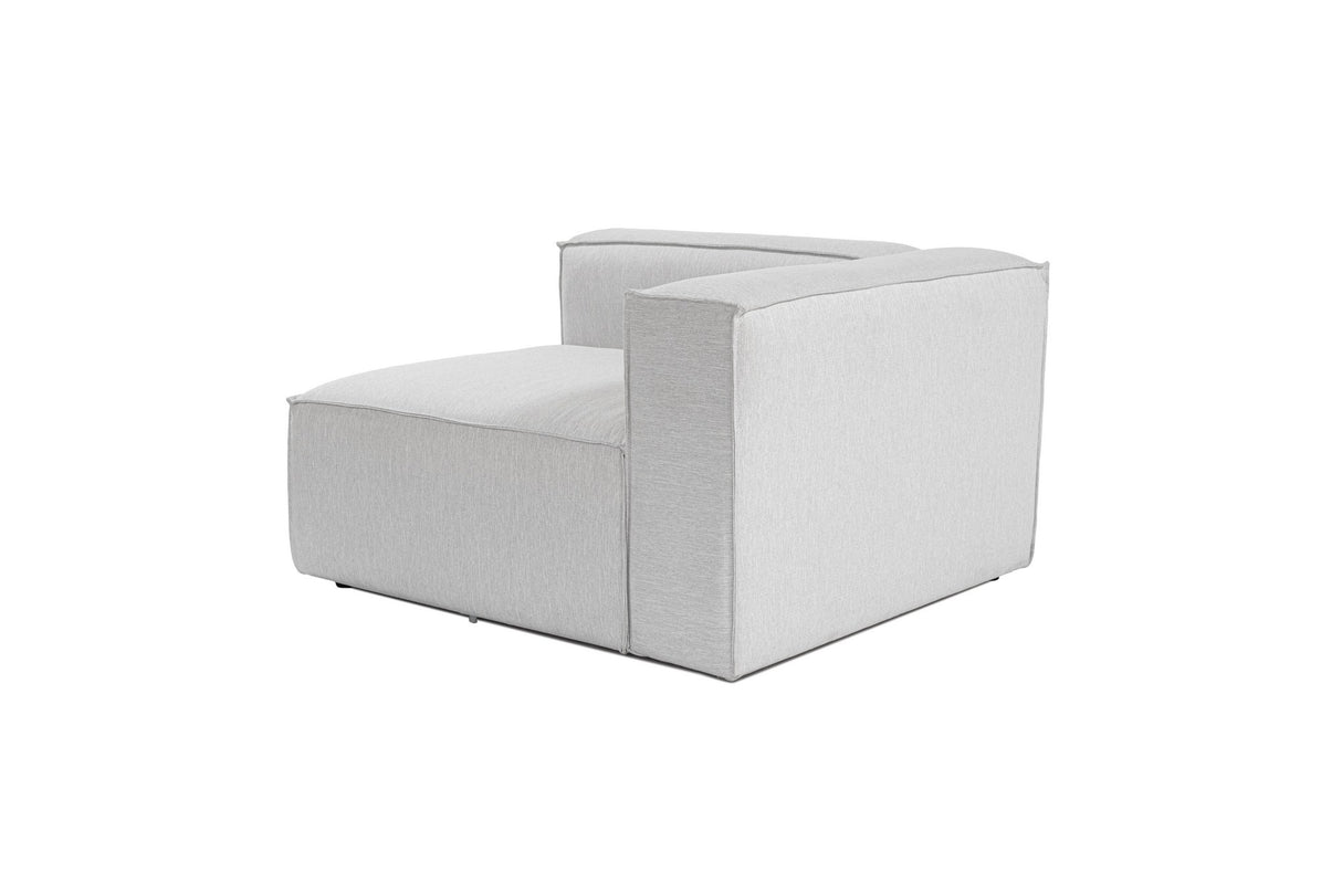 Banque modulaire à droite Hoek Fora Grey Light