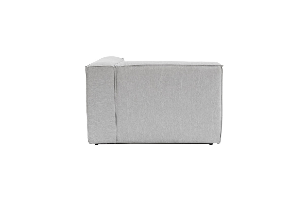 Banque modulaire à droite Hoek Fora Grey Light