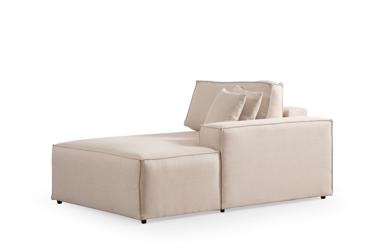 Canapé-lit en tissu beige - avec espace de rangement - angle droit - 260 x 170 cm - Pirlo