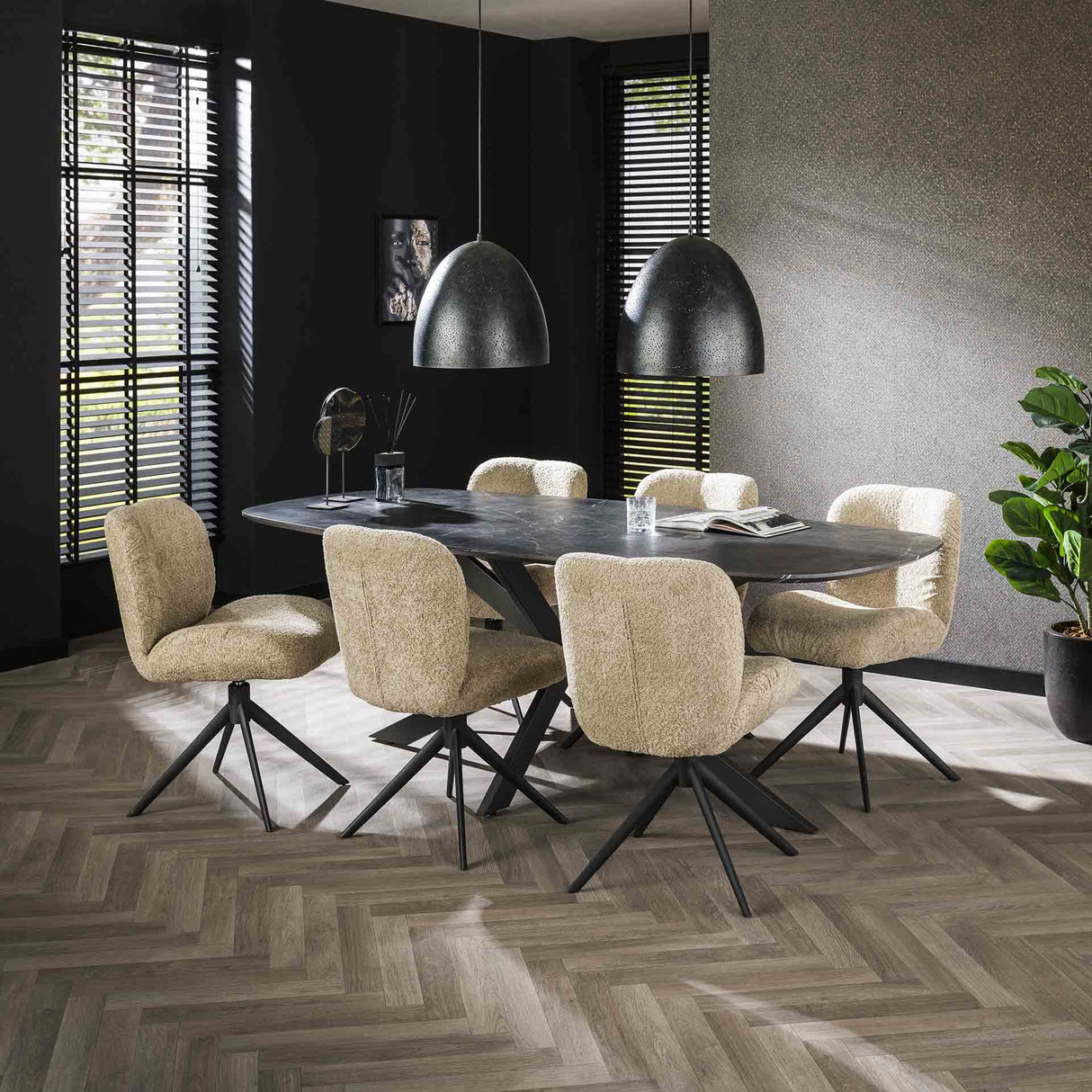 Table à manger Mysha Danoise Ovale Mélamine 215x105 cm