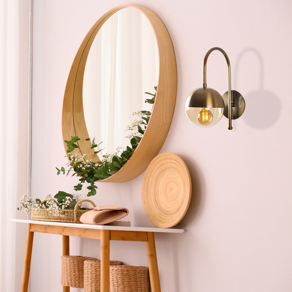 Applique en verre couleur bronze Carina