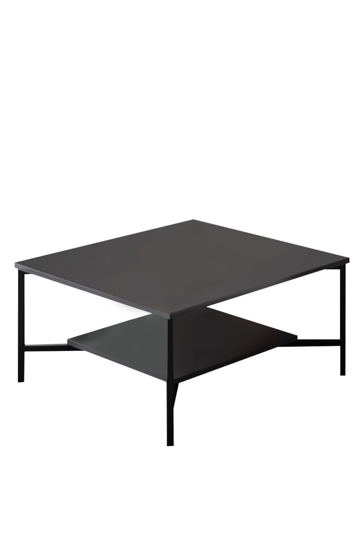 Ensemble de meubles Anthracite-Noir - Black Line - Table basse + Meuble TV