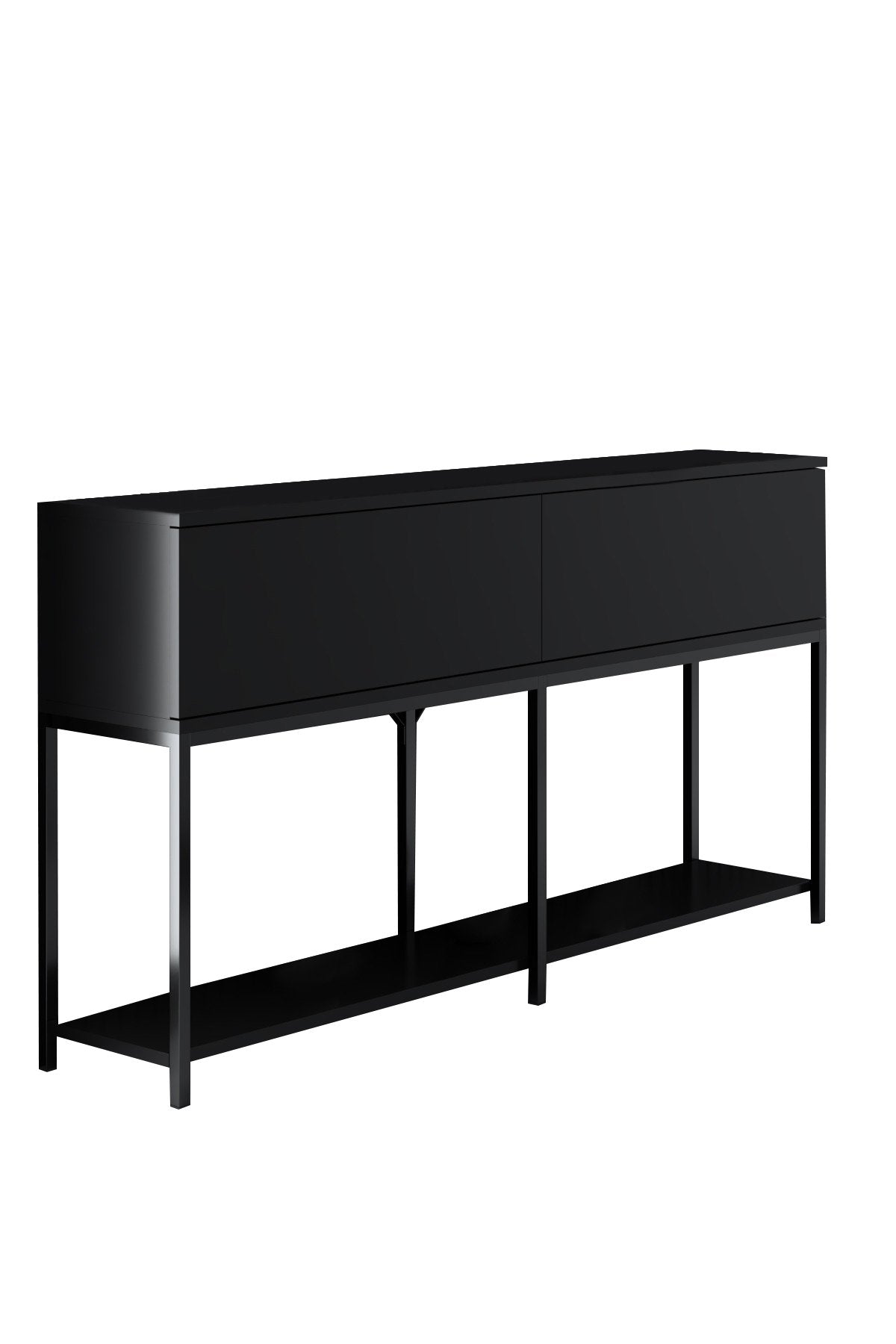 Ensemble de meubles Black Lord - Table basse + Meuble TV + Buffet - Cadre noir