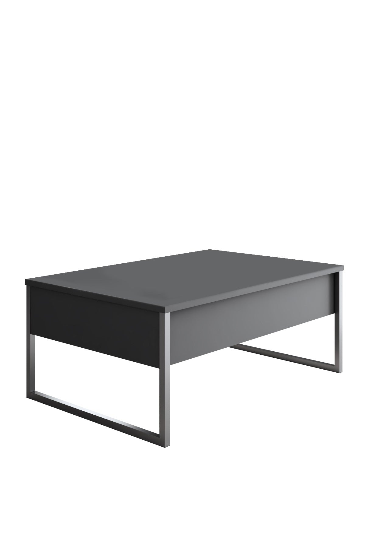 Meubelset Antraciet Luxe - Salontafel + TV Meubel + Dressoir - Zilver Frame