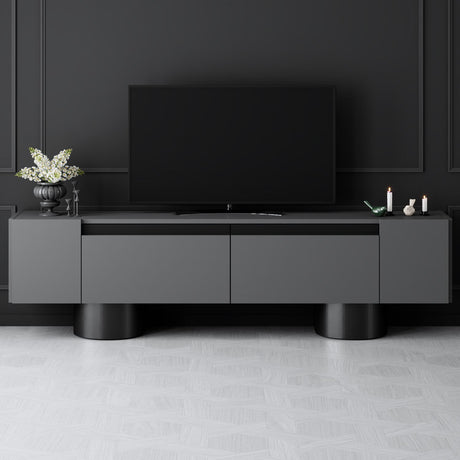 TV Meubel Antraciet Bohem 180x50x30 - Zwart Frame