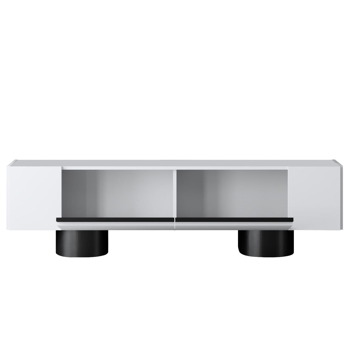 TV Meubel Wit Bohem 180x50x30 - Zwart Frame