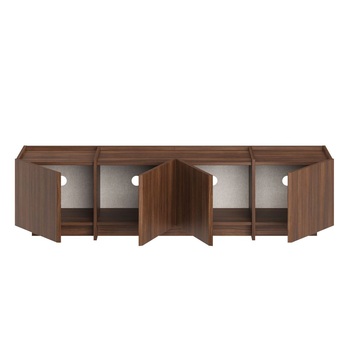 Meuble TV Lowen en noyer Milano 180 cm en bois composite enduit mélaminé