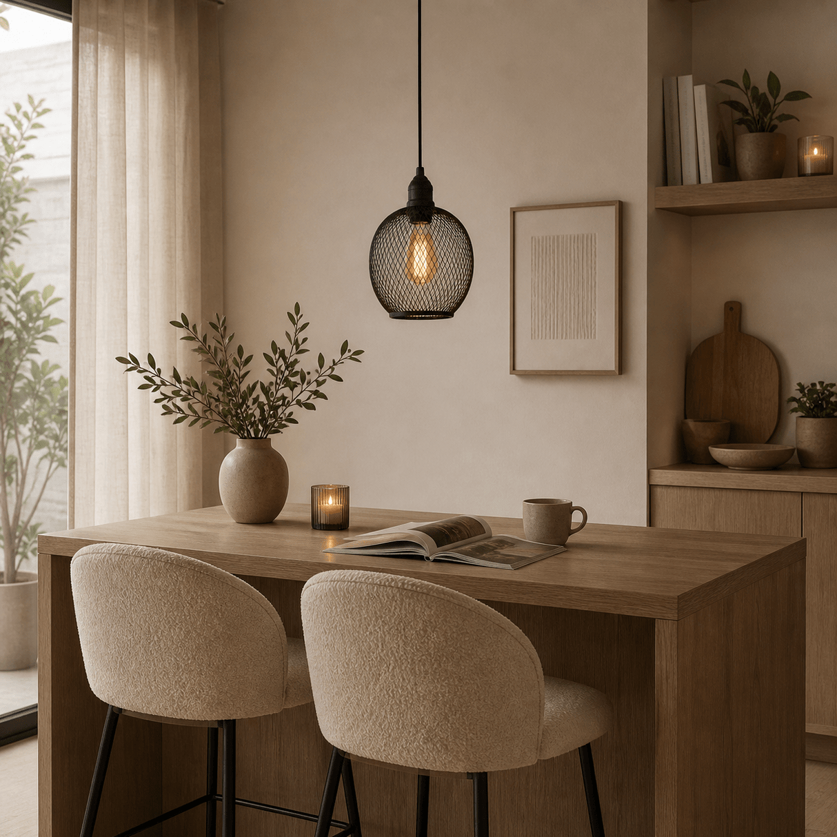 Hanglampen - Hanglamp zwart Metaal – Gaas structuur - 19 cm - 1 - lichts – Hudson - Dimehouse