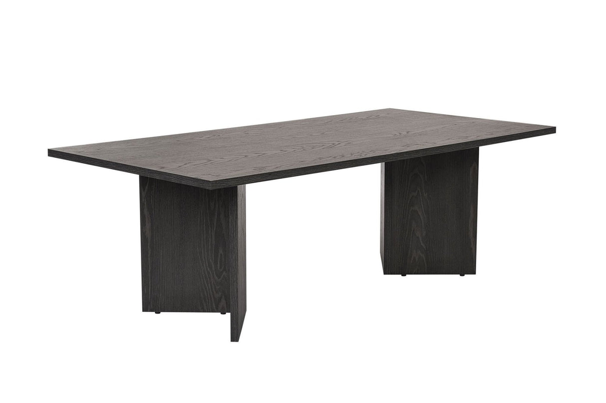 Sabin Table basse Lumière Noir Mélamine 119x60x40 cm