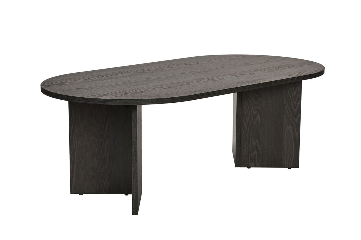 Table basse Sable Lumière Noir 119x60 cm Mélamine
