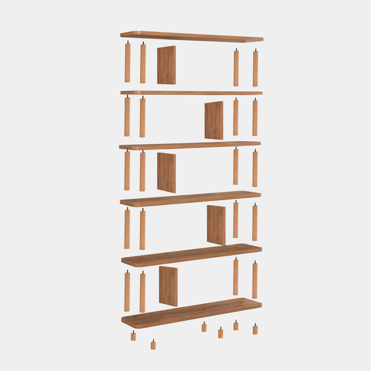 Bibliothèque Meta Atlantic Pine Melamine 120x168.5x28 cm