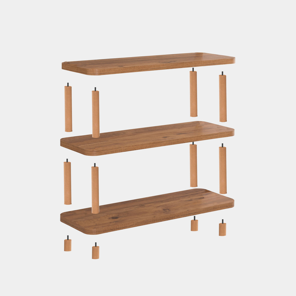 Élément mural Step Atlantic Pine Mélamine 80x75x28 cm