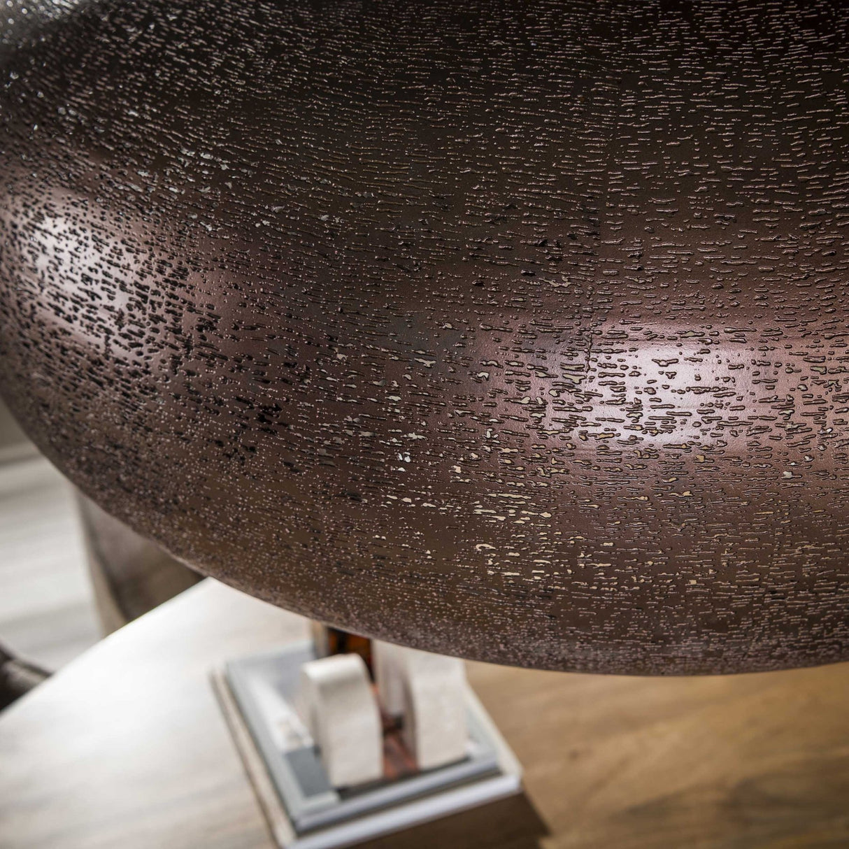 Hanglamp 1-lichts antiek koper Chase Ø90 cm