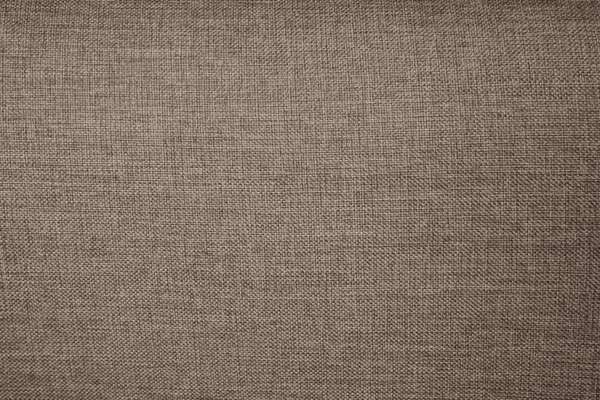 Modulaire hoekbank met losse hocker bruin linnen stof Fora