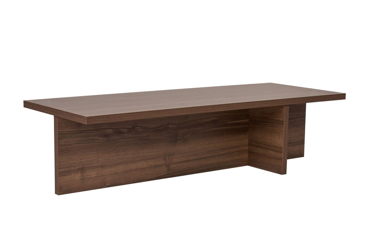 Table basse rectangulaire Portland noyer en mélamine 120x45x30 cm