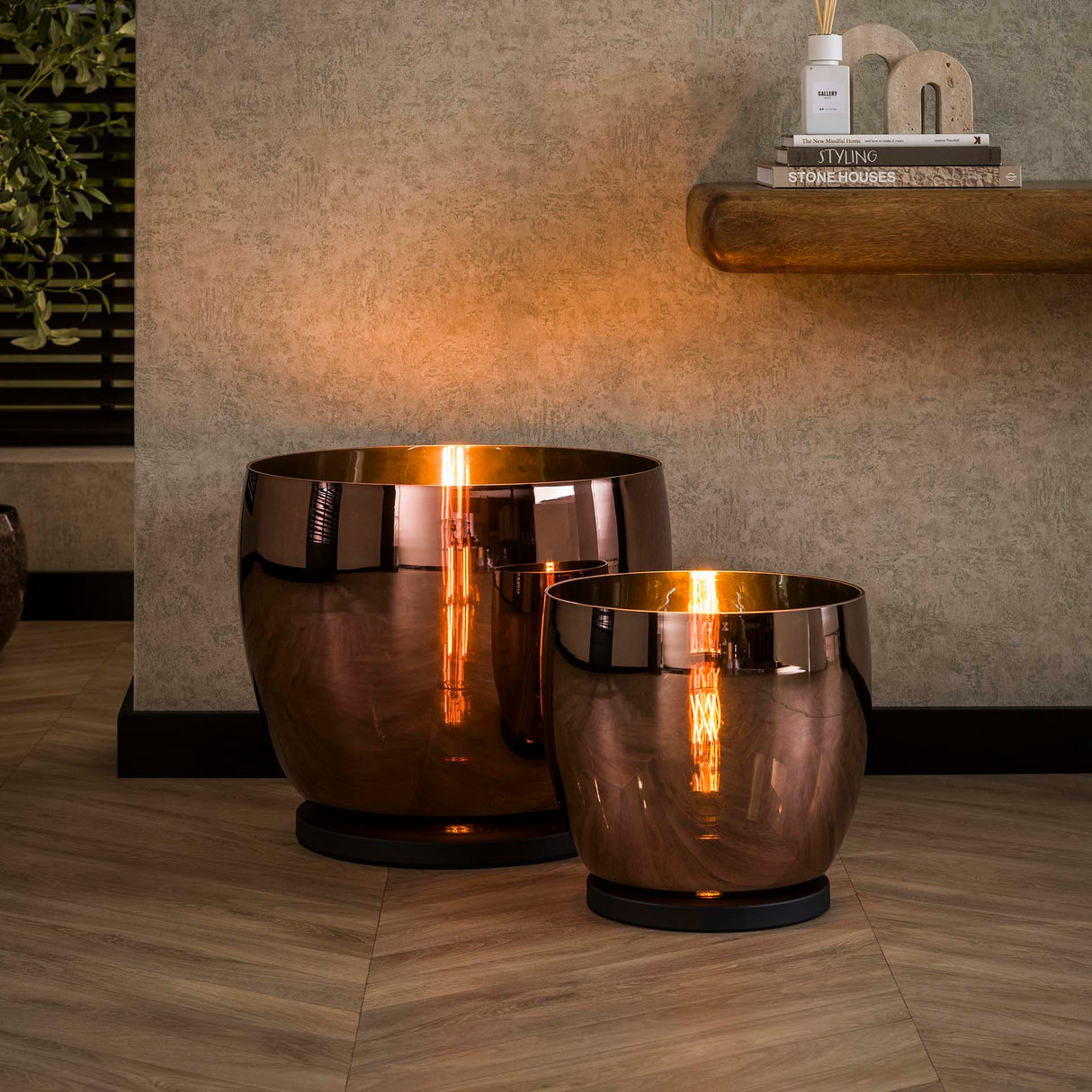 Lampadaire Dain UP XL Verre couleur cuivre