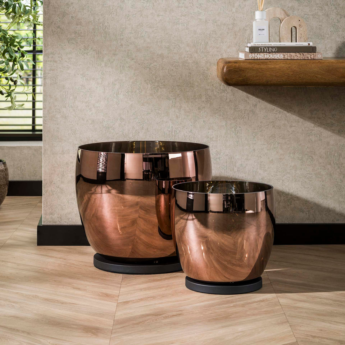 Lampadaire Dain UP XL Verre couleur cuivre