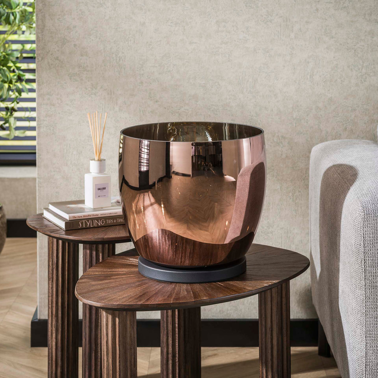 Lampadaire Dain UP XL Verre couleur cuivre