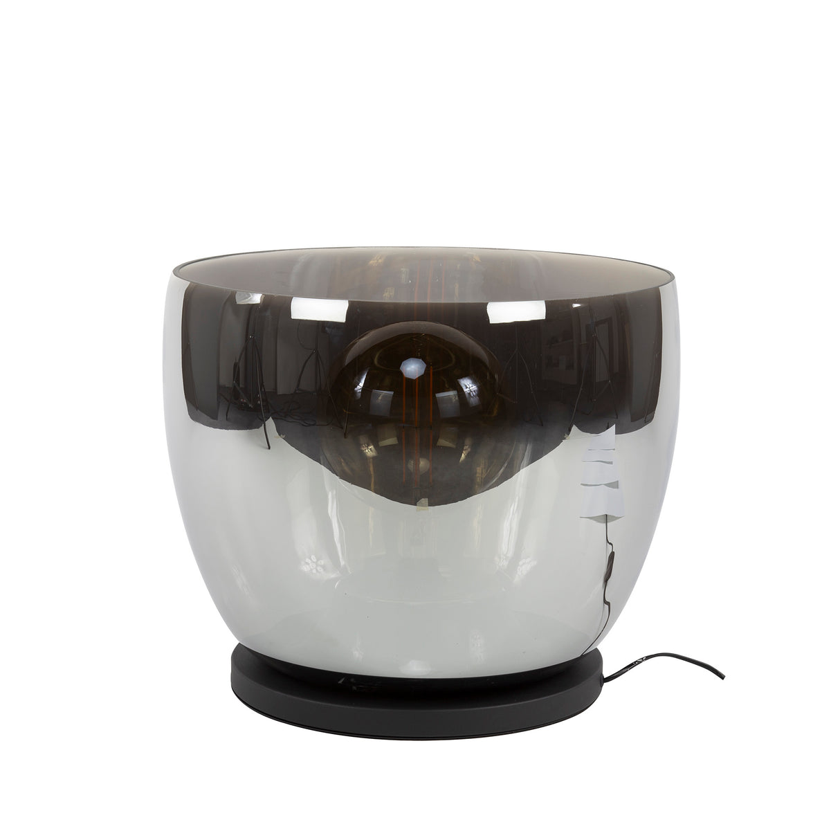 Lampadaire Dain UP XXL en verre chromé