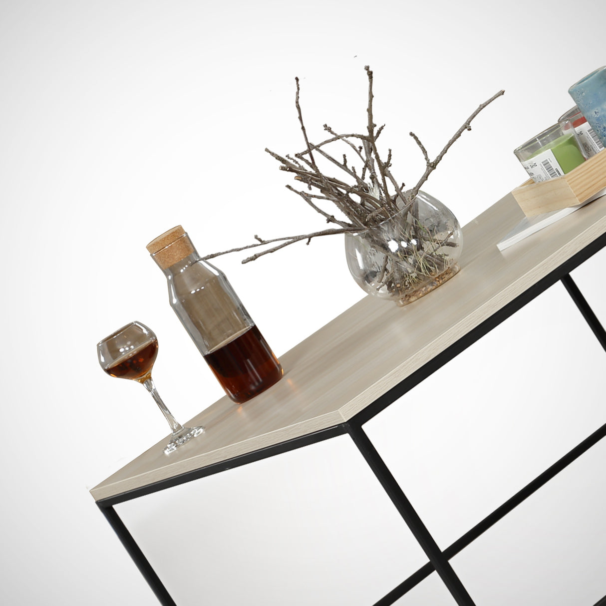 Table basse carrée 75x75 cm Pola - Chêne mélaminé