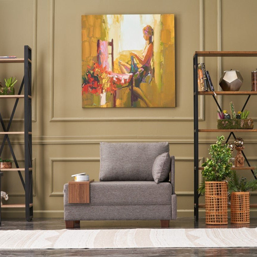 Fauteuil Droit Fly Marron