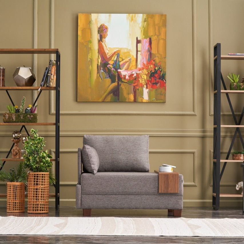 Fauteuil Gauche Fly Marron