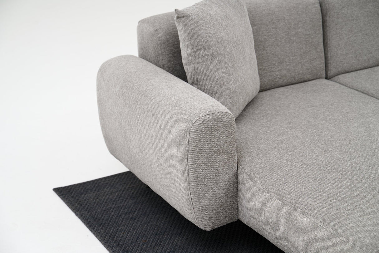 Canapé d'angle côté gauche gris clair