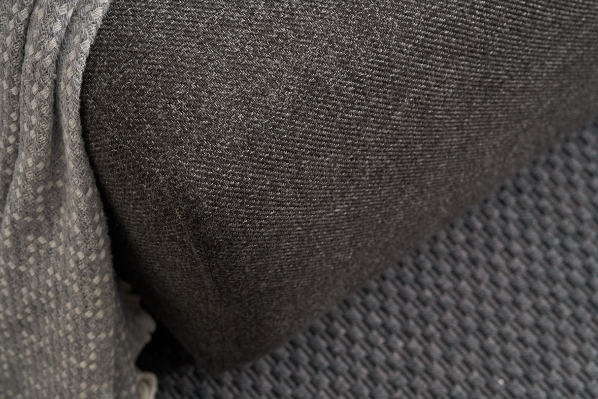 Canapé d'angle avec fonction couchage Droite Crinière Anthracite