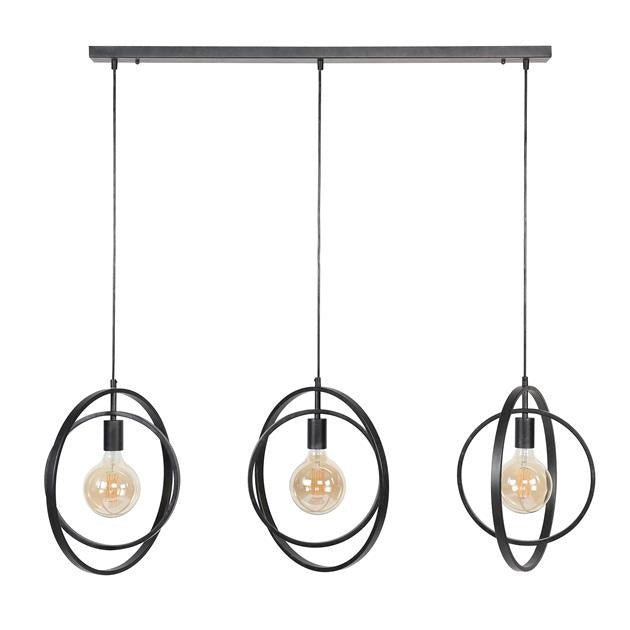 Lampe suspendue Otan DH Intérieur Charbon LxlxH 129x46x11 Métal Blanc photo vue de face